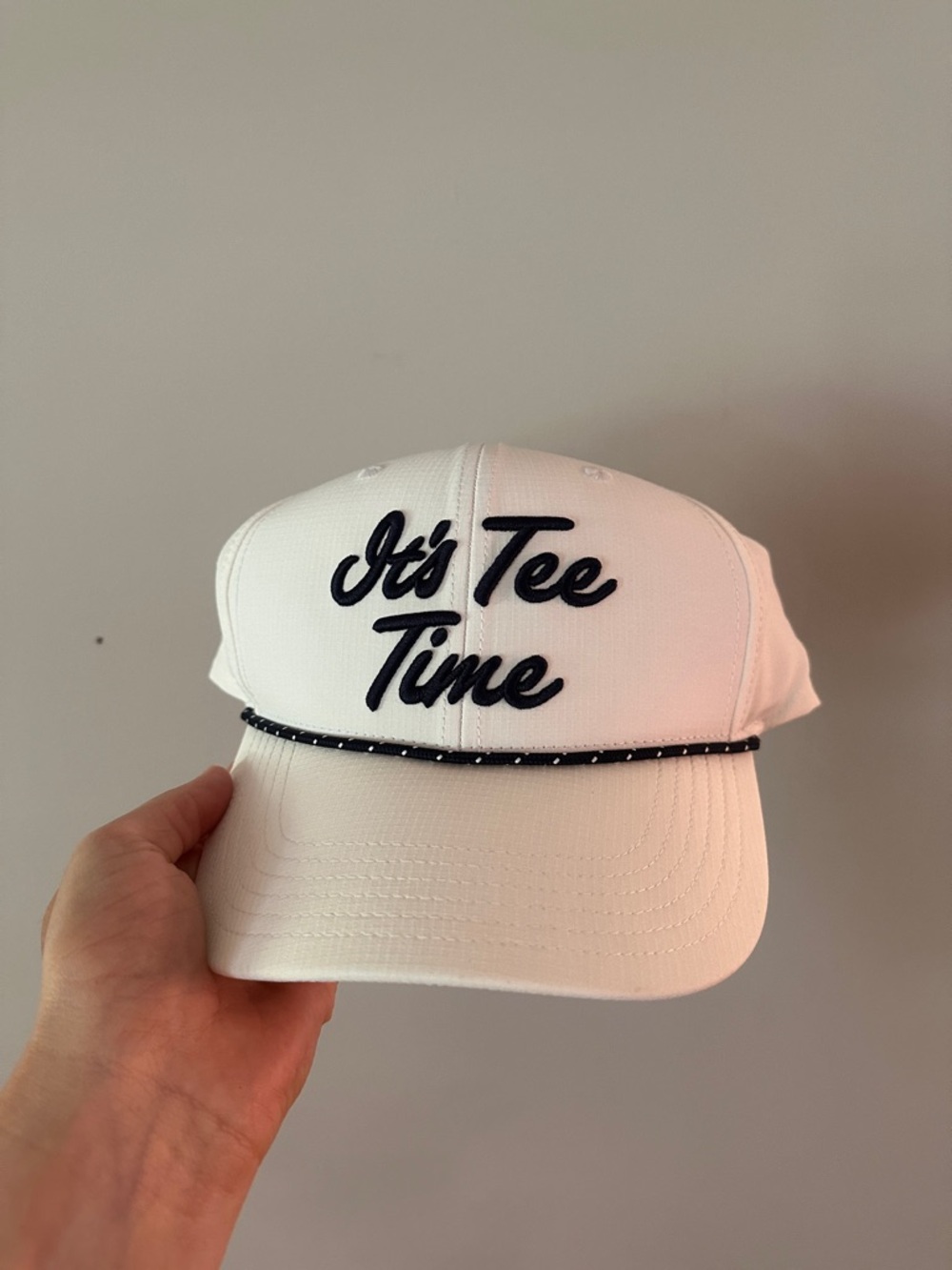 PGA Tour White "It's Tee Time" Embroidered Golf Hat